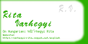 rita varhegyi business card